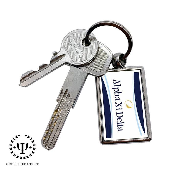 Alpha Xi Delta Keychain Rectangular