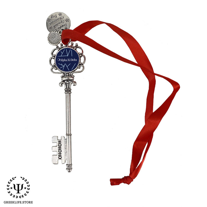 Alpha Xi Delta Christmas Ornament Santa Magic Key