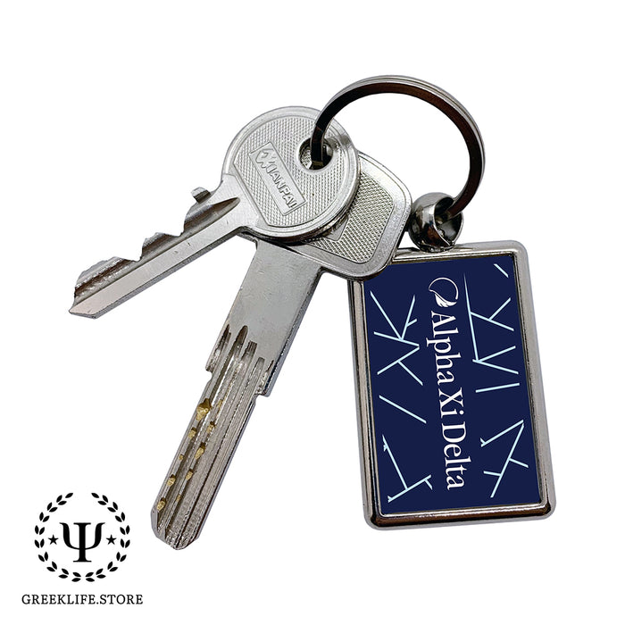 Alpha Xi Delta Keychain Rectangular