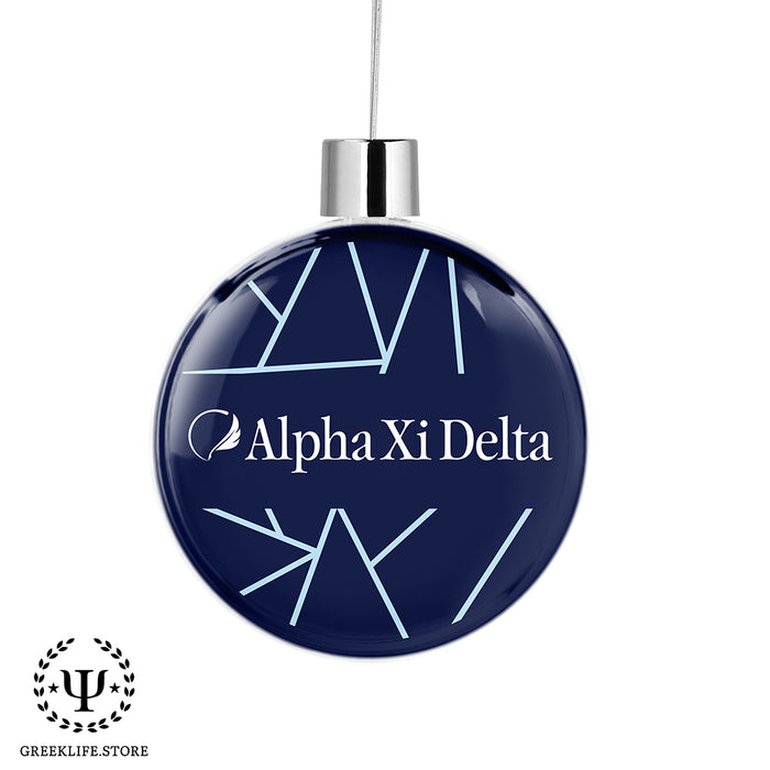 Alpha Xi Delta Christmas Ornament Flat Round