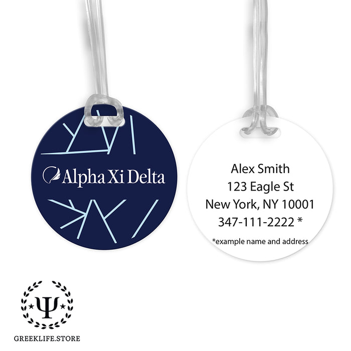 Alpha Xi Delta Luggage Bag Tag (round)