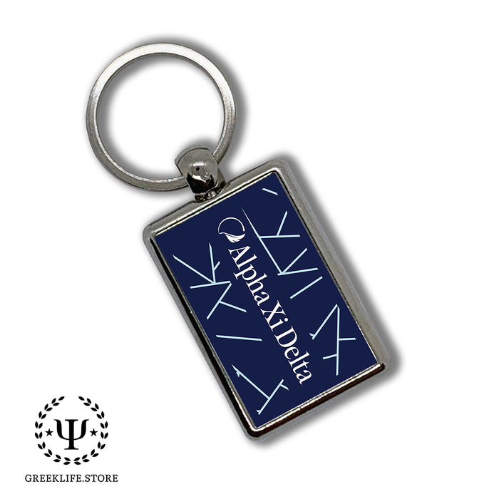 Alpha Xi Delta Keychain Rectangular