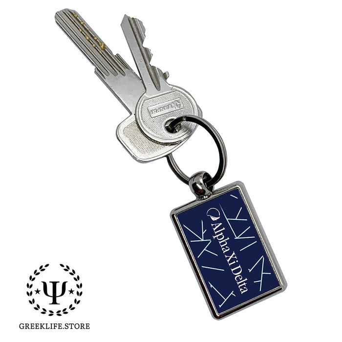 Alpha Xi Delta Keychain Rectangular