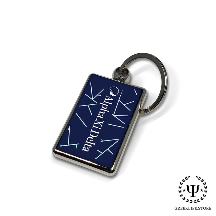 Alpha Xi Delta Keychain Rectangular