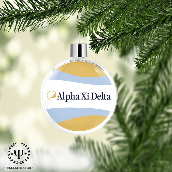 Alpha Xi Delta Christmas Ornament Flat Round