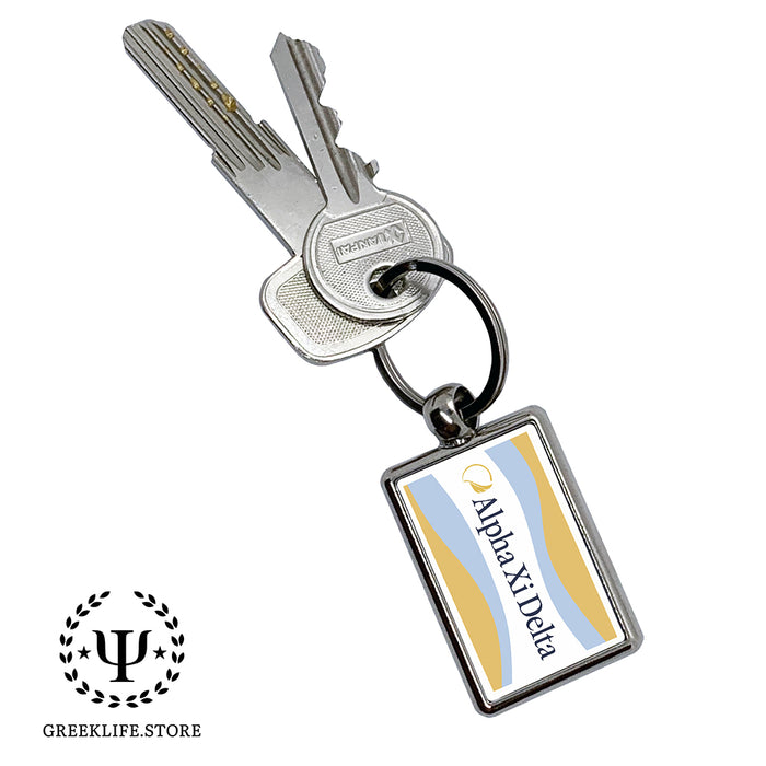 Alpha Xi Delta Keychain Rectangular