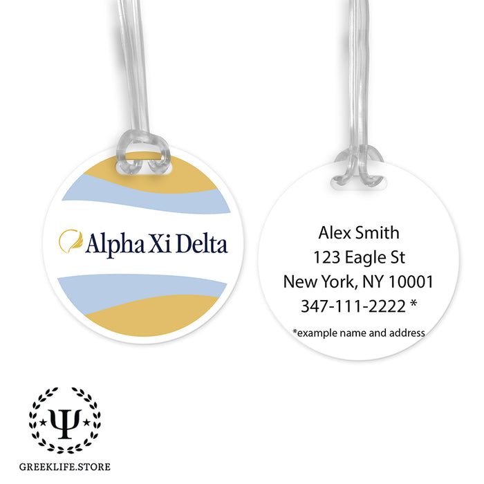 Alpha Xi Delta Luggage Bag Tag (round)