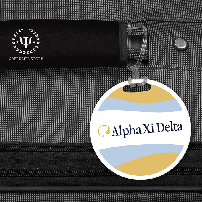 Alpha Xi Delta Luggage Bag Tag (round)
