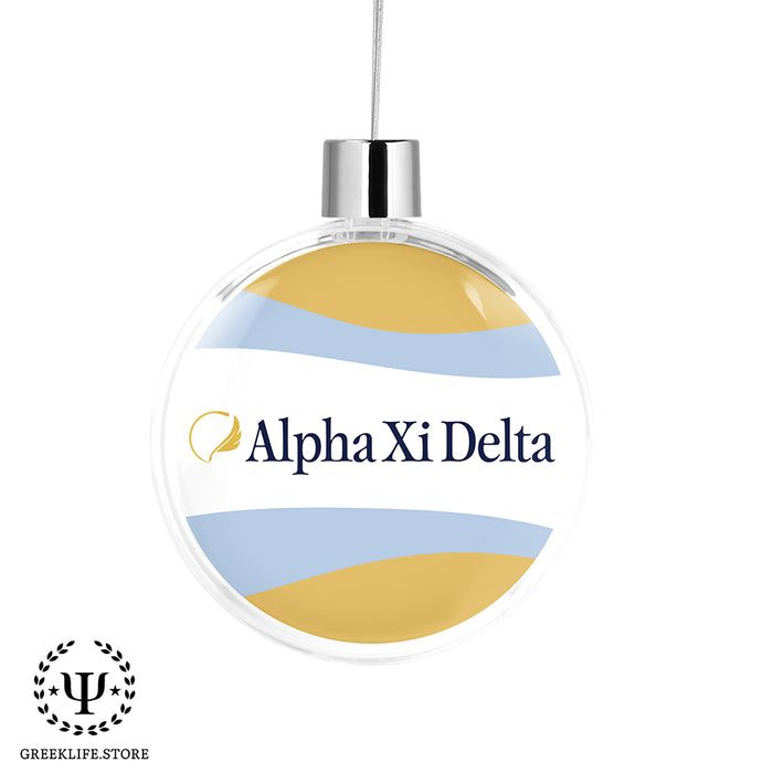 Alpha Xi Delta Christmas Ornament Flat Round