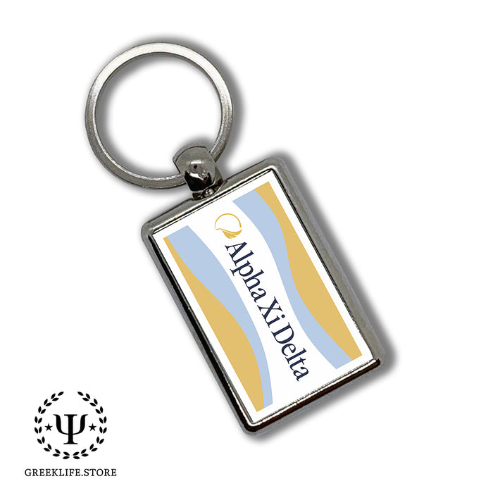 Alpha Xi Delta Keychain Rectangular