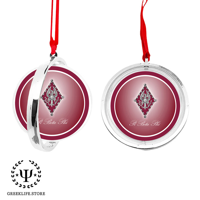 Pi Beta Phi Christmas Reversible Flat Round Ornament