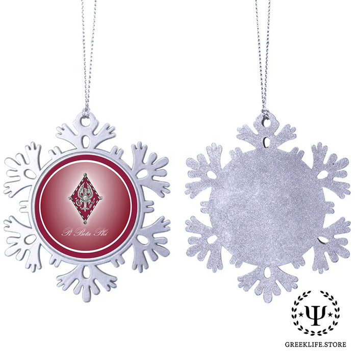 Pi Beta Phi Christmas Ornament - Snowflake Metal
