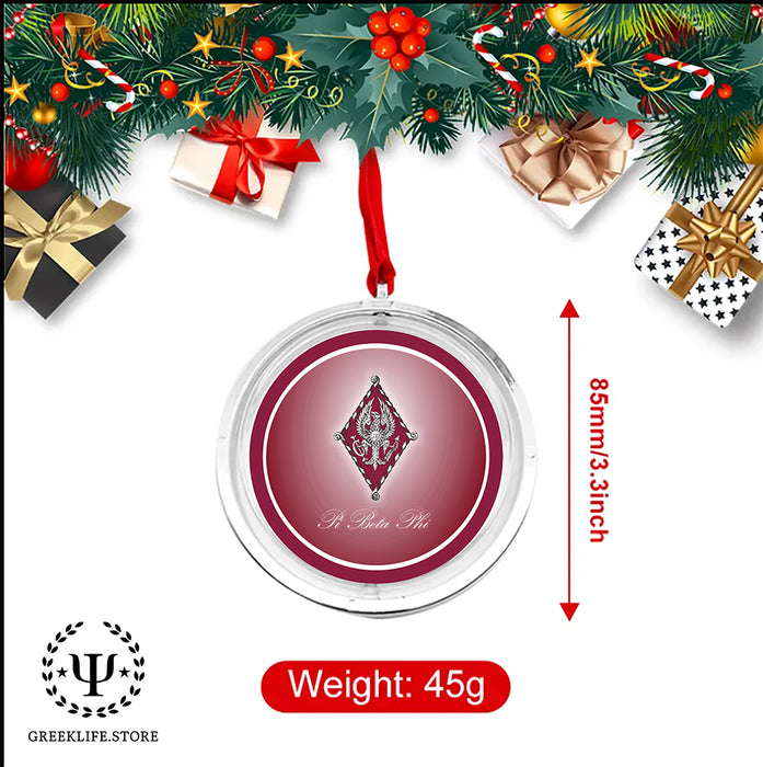 Pi Beta Phi Christmas Reversible Flat Round Ornament