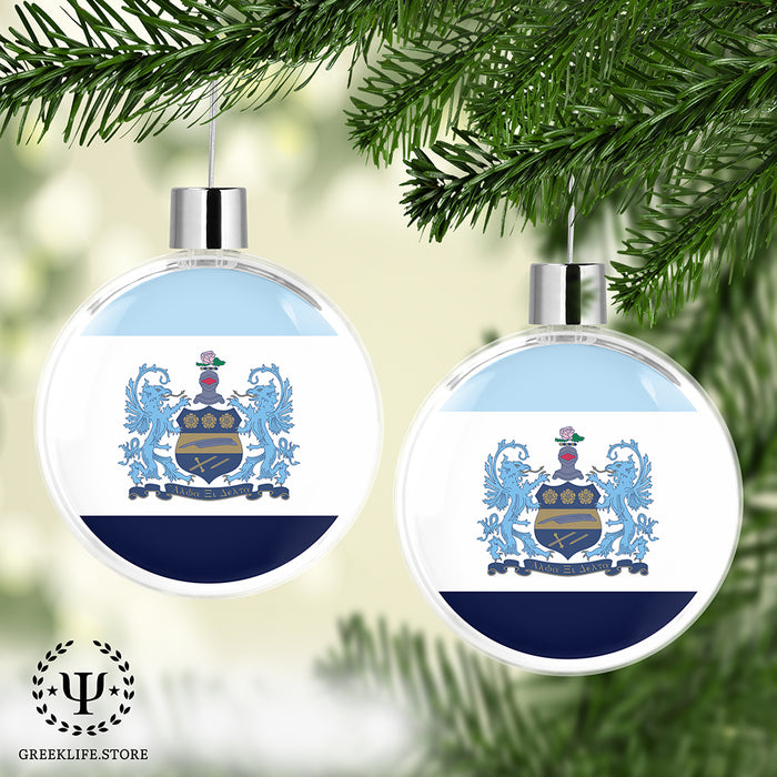 Alpha Xi Delta Christmas Ornament Flat Round