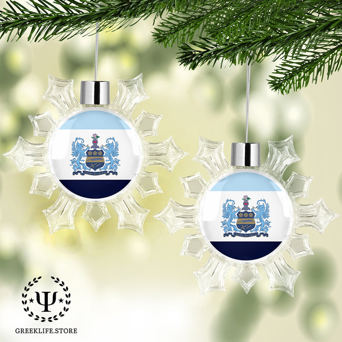 Alpha Xi Delta Christmas Ornament - Snowflake