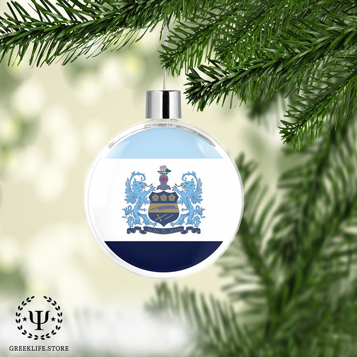 Alpha Xi Delta Christmas Ornament Flat Round