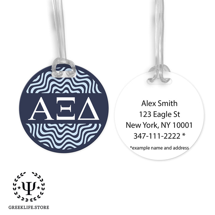 Alpha Xi Delta Luggage Bag Tag (round)