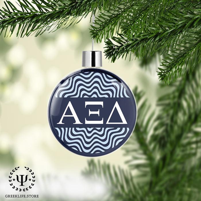 Alpha Xi Delta Christmas Ornament Flat Round