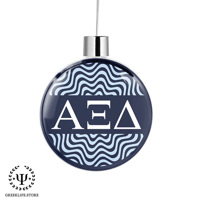 Alpha Xi Delta Christmas Ornament Flat Round
