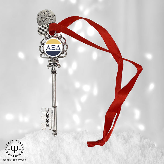 Alpha Xi Delta Christmas Ornament Santa Magic Key