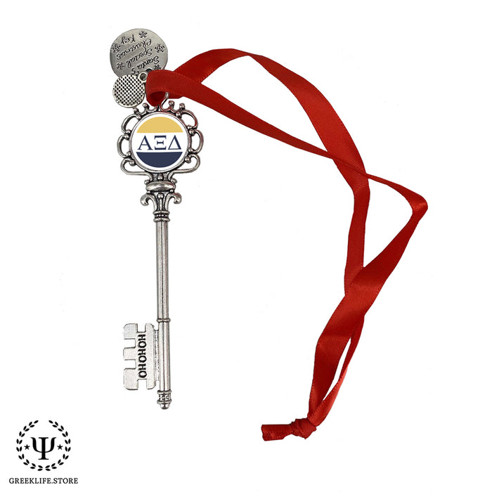 Alpha Xi Delta Christmas Ornament Santa Magic Key