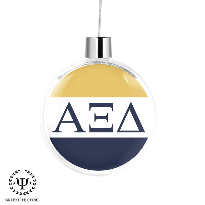 Alpha Xi Delta Christmas Ornament Flat Round