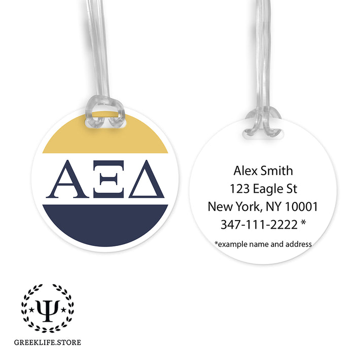 Alpha Xi Delta Luggage Bag Tag (round)