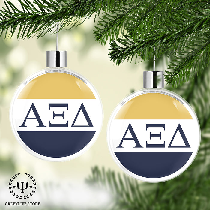 Alpha Xi Delta Christmas Ornament Flat Round