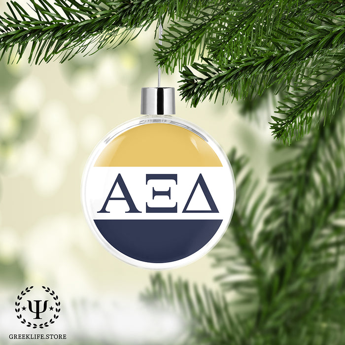 Alpha Xi Delta Christmas Ornament Flat Round
