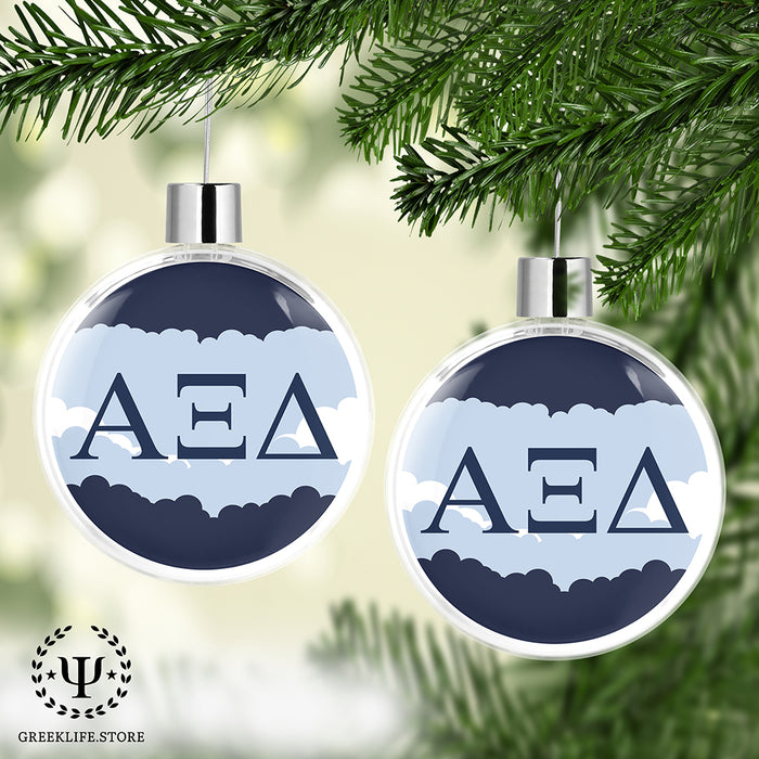 Alpha Xi Delta Christmas Ornament Flat Round