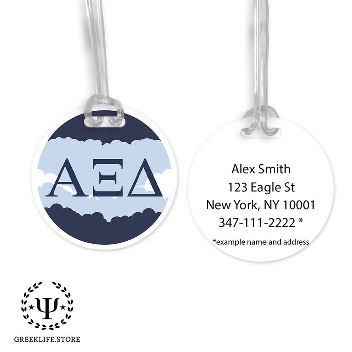 Alpha Xi Delta Luggage Bag Tag (round)