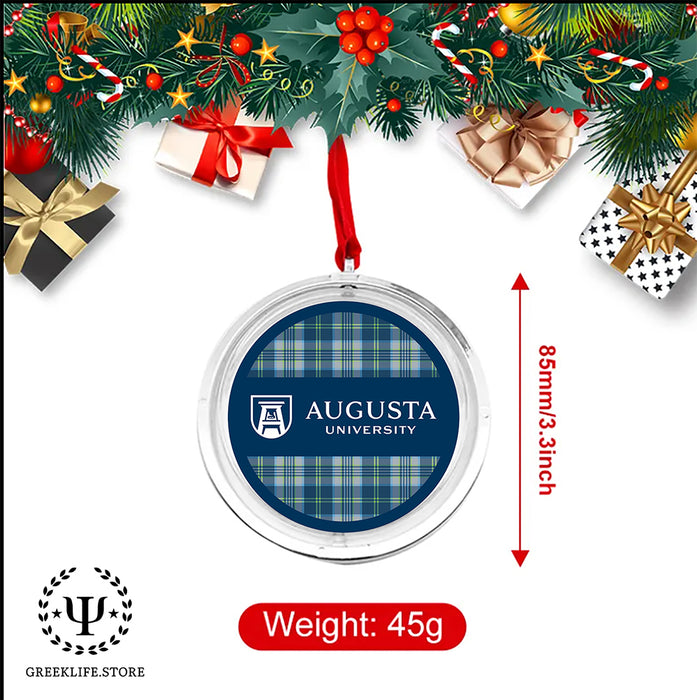 Augusta University Christmas Reversible Flat Round Ornament