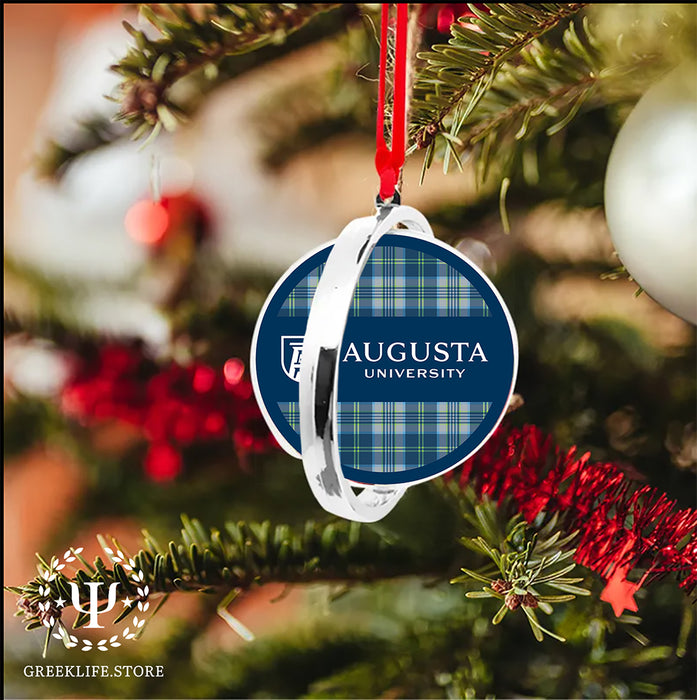 Augusta University Christmas Reversible Flat Round Ornament