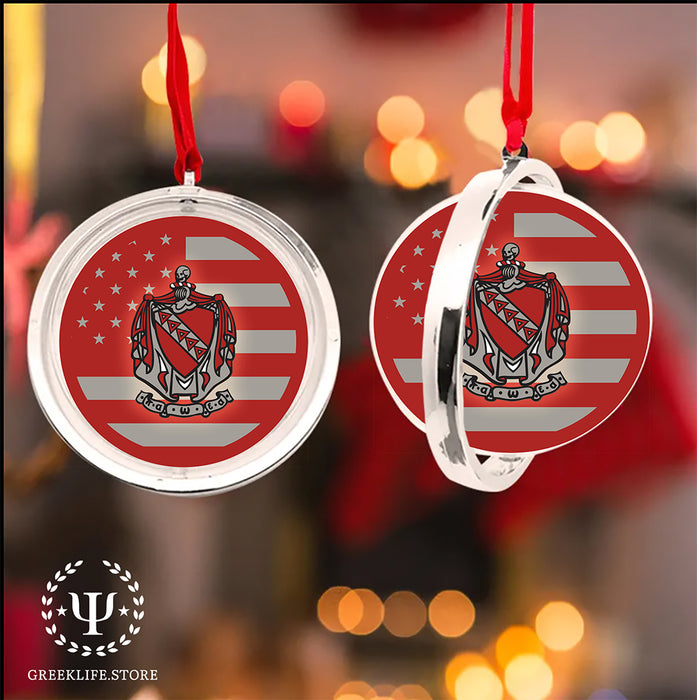 Tau Kappa Epsilon Christmas Reversible Flat Round Ornament
