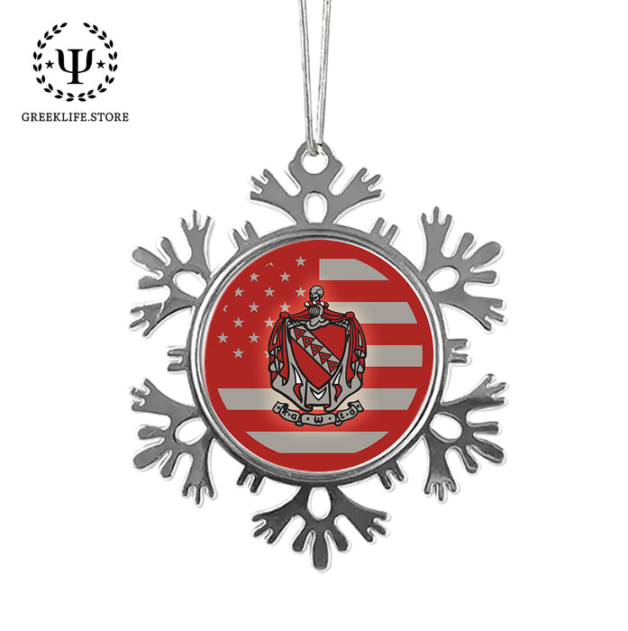 Tau Kappa Epsilon Christmas Ornament - Snowflake Metal