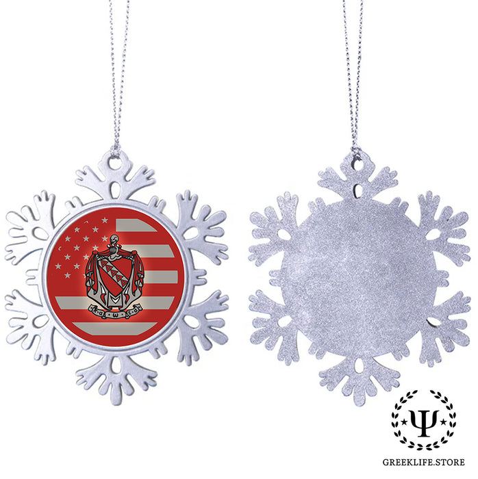 Tau Kappa Epsilon Christmas Ornament - Snowflake Metal