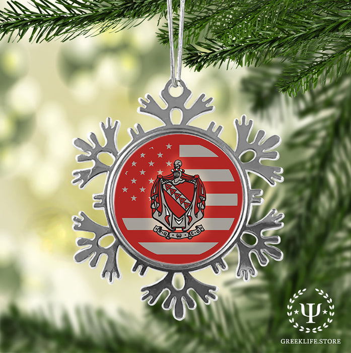 Tau Kappa Epsilon Christmas Ornament - Snowflake Metal