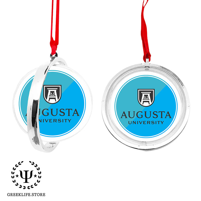 Augusta University Christmas Reversible Flat Round Ornament