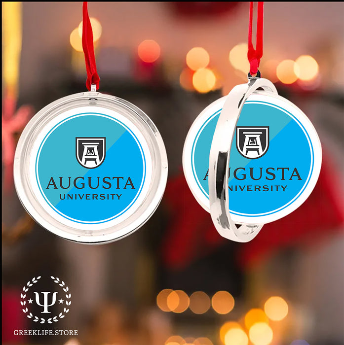 Augusta University Christmas Reversible Flat Round Ornament