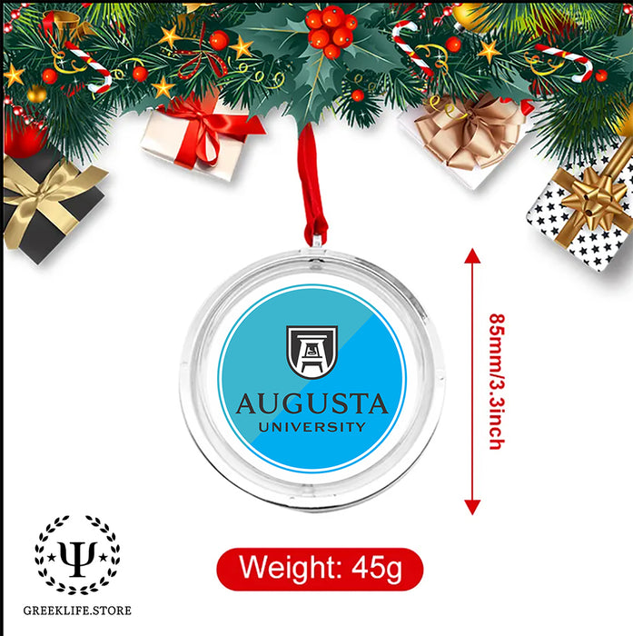 Augusta University Christmas Reversible Flat Round Ornament