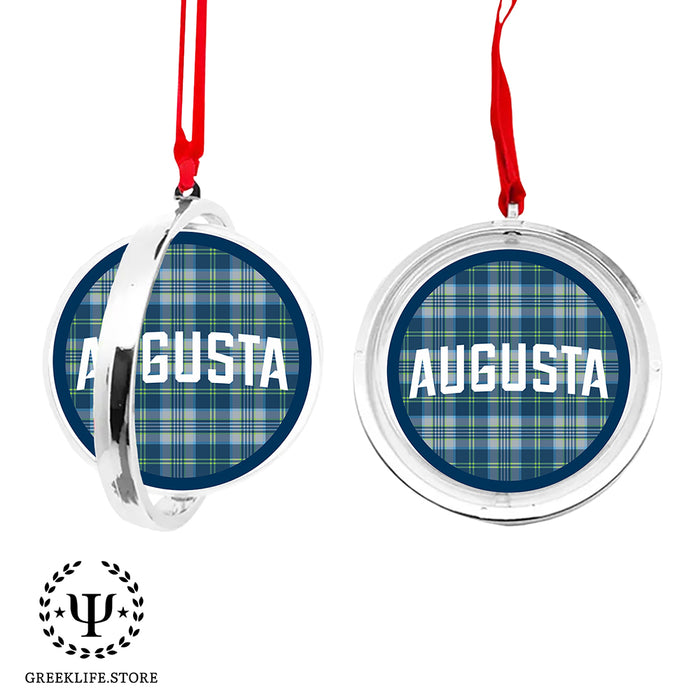 Augusta University Christmas Reversible Flat Round Ornament
