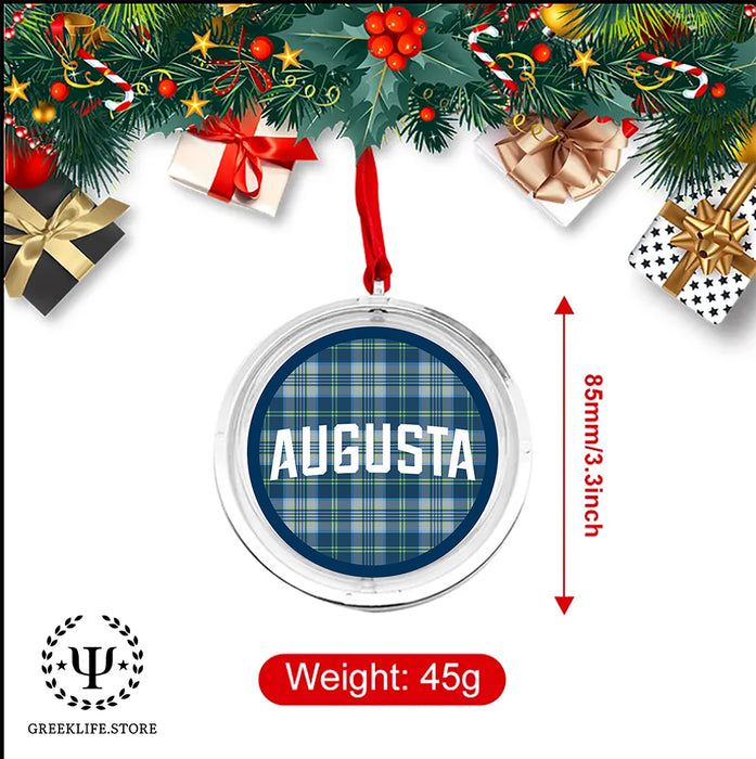 Augusta University Christmas Reversible Flat Round Ornament