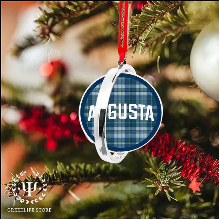 Augusta University Christmas Reversible Flat Round Ornament