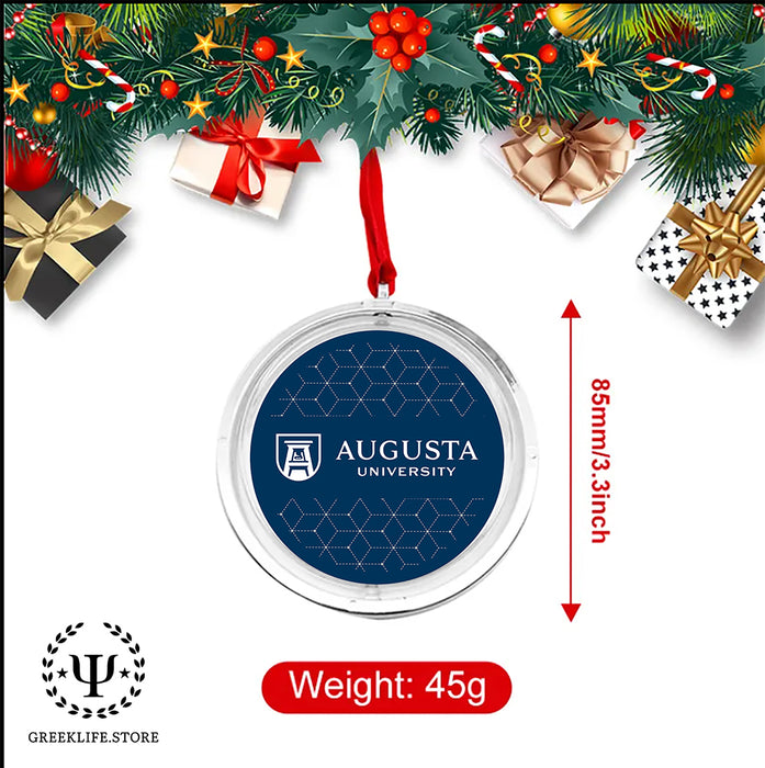 Augusta University Christmas Reversible Flat Round Ornament