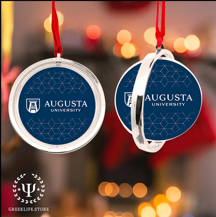 Augusta University Christmas Reversible Flat Round Ornament
