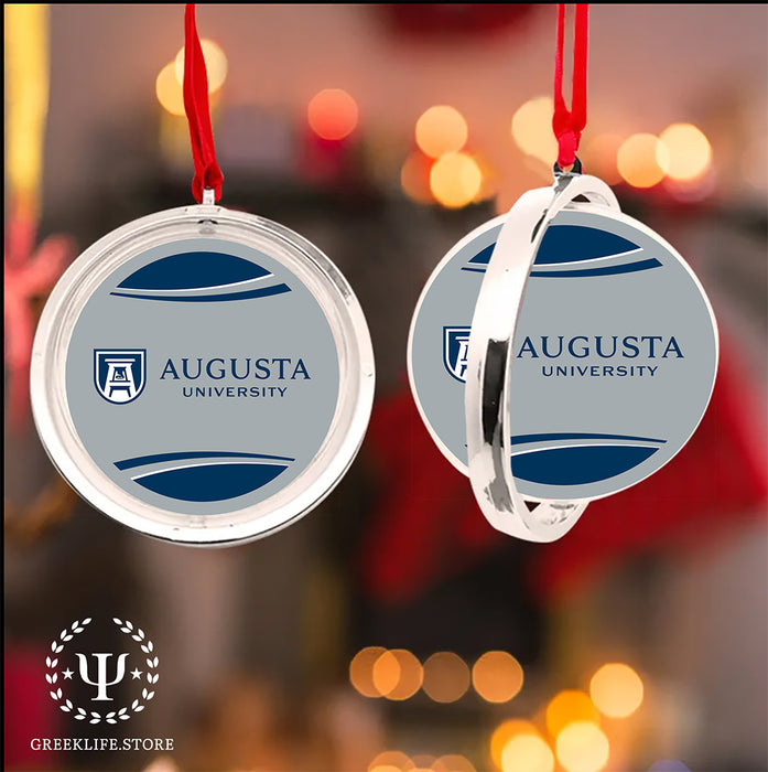 Augusta University Christmas Reversible Flat Round Ornament