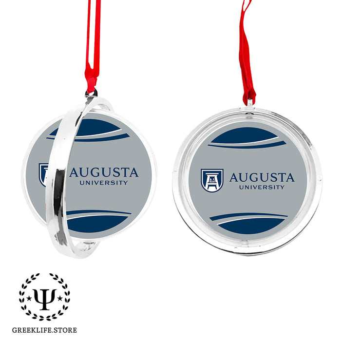 Augusta University Christmas Reversible Flat Round Ornament