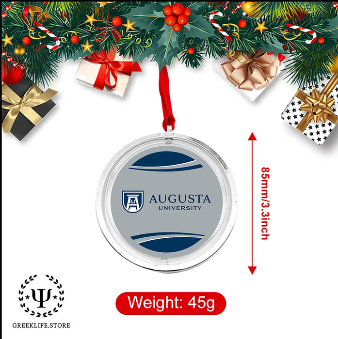Augusta University Christmas Reversible Flat Round Ornament
