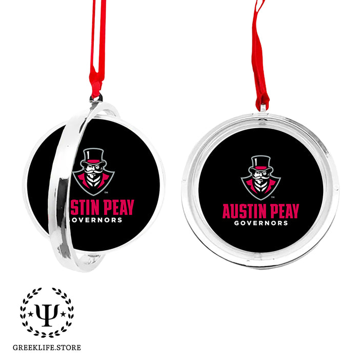 Austin Peay State University Christmas Reversible Flat Round Ornament