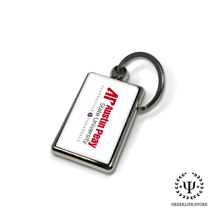 Austin Peay State University Keychain Rectangular